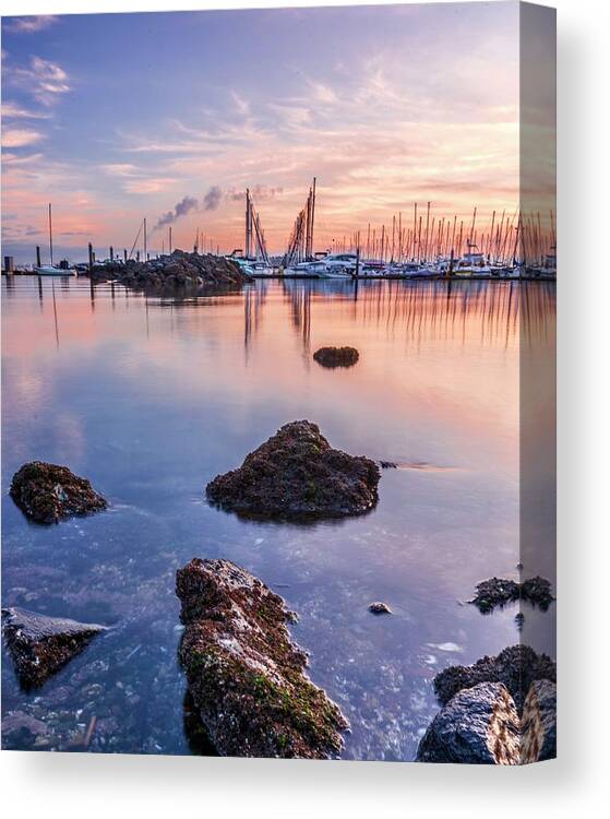Sunset Canvas Print featuring the photograph New Years Day Sunset by Tim Reagan