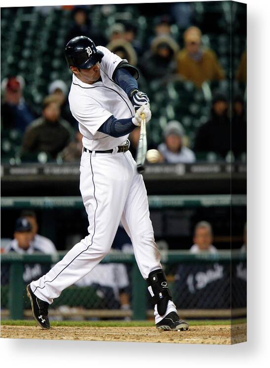 American League Baseball Canvas Print featuring the photograph Nick Castellanos by Duane Burleson