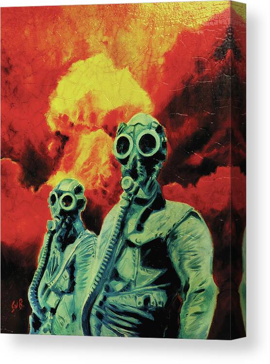 Soldiers Canvas Print featuring the painting Nocturne VII by Sv Bell