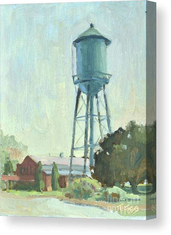 Factory In Franklin Canvas Print featuring the painting Nostalgia by Tiffany Foss