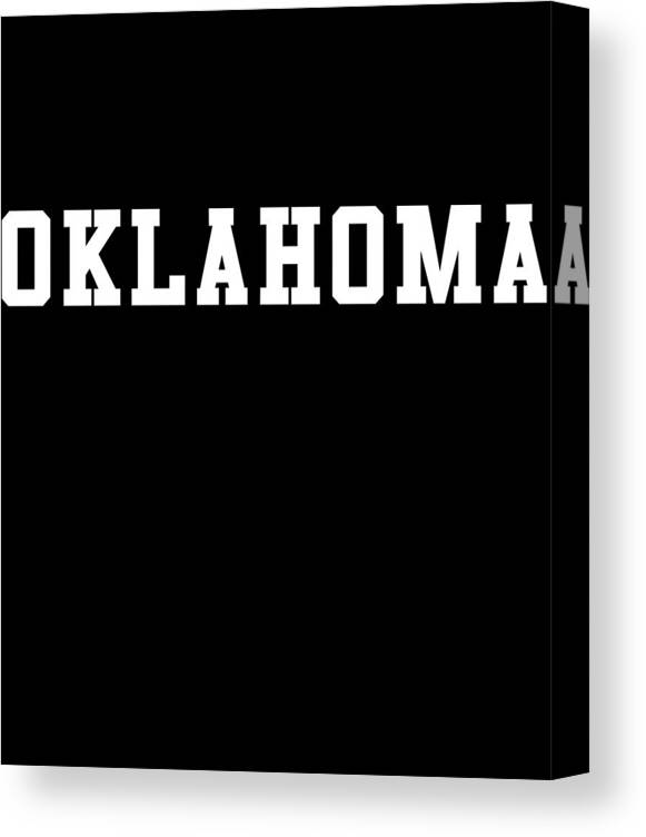 Funny Canvas Print featuring the digital art Oklahoma by Flippin Sweet Gear