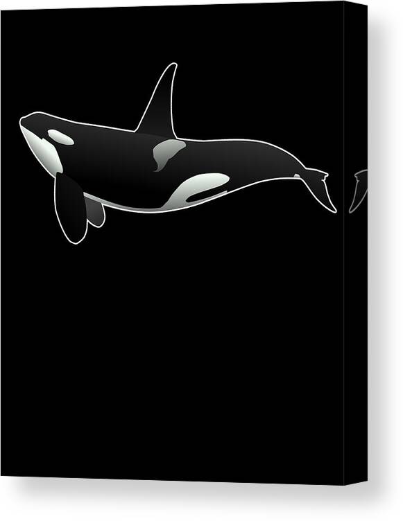 Ocean Canvas Print featuring the digital art Orca Killer Whale by Flippin Sweet Gear