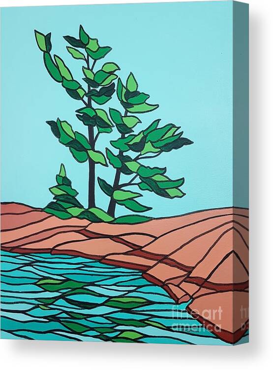 Landscape Canvas Print featuring the painting Out Front by Petra Burgmann