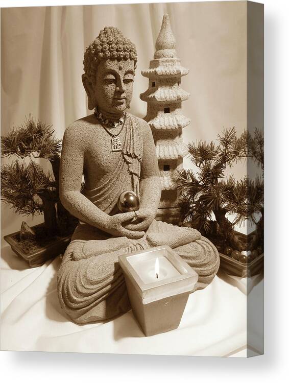Buddha Canvas Print featuring the photograph Peace by Gigi Dequanne