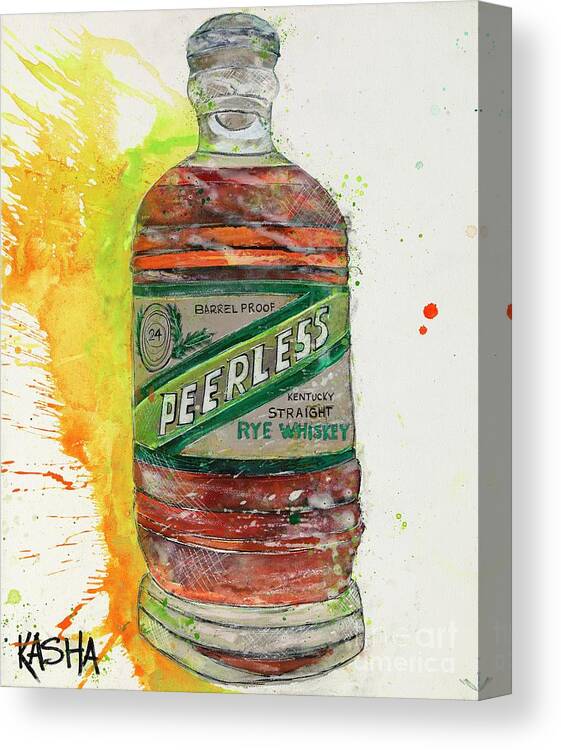 Peerless Bourbon Canvas Print featuring the painting Peerless by Kasha Ritter