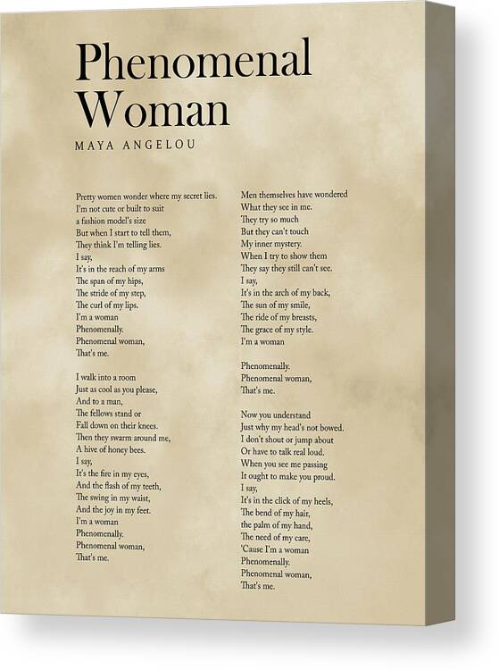 Phenomenal Woman - Maya Angelou Poem - Literature - Typography 2 Weekender Tote  Bag by Studio Grafiikka - Fine Art America