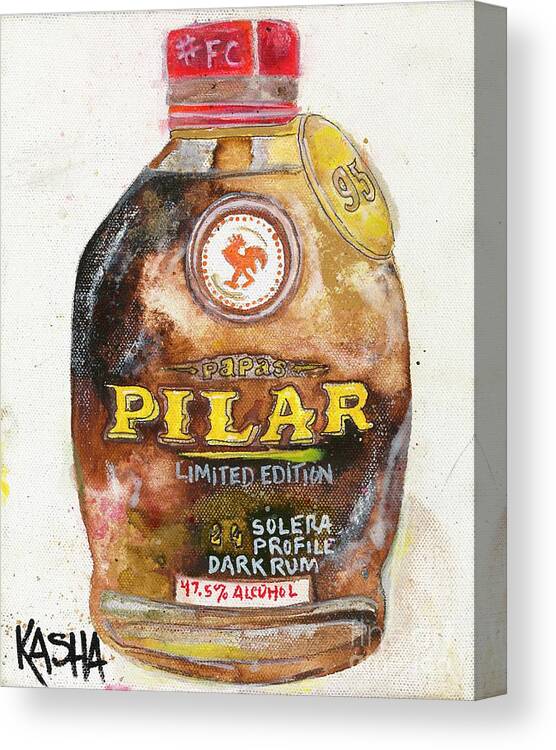 Rum Canvas Print featuring the painting Pilar by Kasha Ritter
