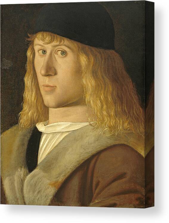 Anonymous Canvas Print featuring the painting Portrait of a Young Man by Anonymous