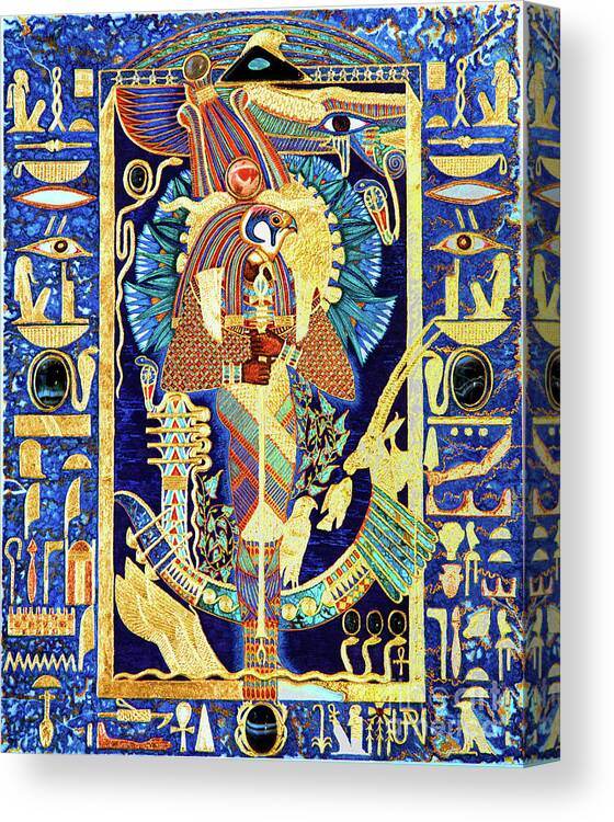 Ptah Canvas Print featuring the mixed media Ptah-Sokar-Ausir Lord of the Secret Shrine by Ptahmassu Nofra-Uaa