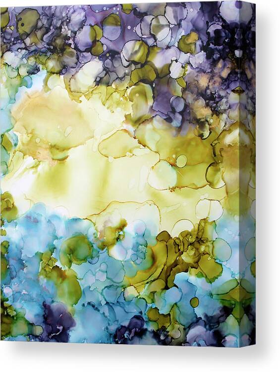Purple Canvas Print featuring the painting Purple Rain by Katrina Nixon