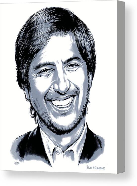 Ray Romano Canvas Print featuring the drawing Ray by Greg Joens
