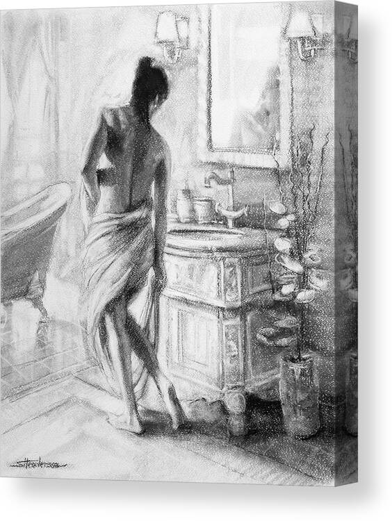 Bath Canvas Print featuring the painting Reverie by Steve Henderson