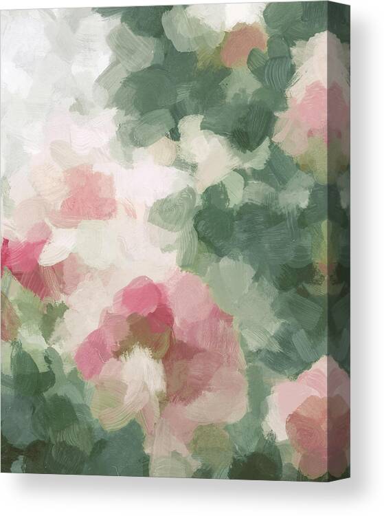 Abstract Canvas Print featuring the painting Rose Garden by Rachel Elise