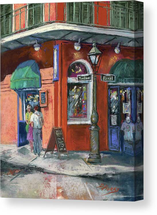 New Orleans Art Canvas Print featuring the painting Royal at Toulouse by Dianne Parks