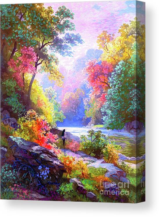 Meditation Canvas Print featuring the painting Sacred Landscape Meditation by Jane Small