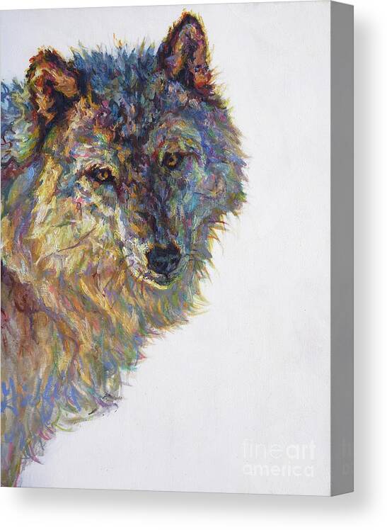 Wolf Canvas Print featuring the painting Sandala by Patricia A Griffin
