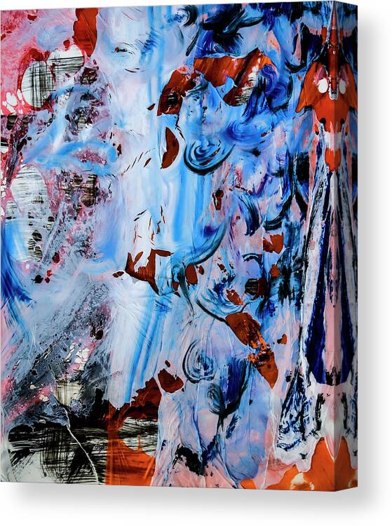 Abstract Art Canvas Print featuring the mixed media Scorching by Rowan Lyford