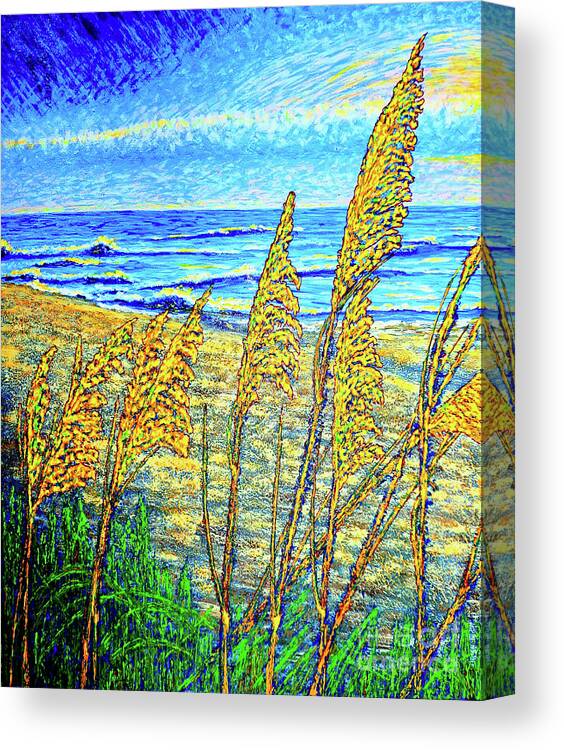 Sea Canvas Print featuring the painting Sea Oat,dual #1 by Viktor Lazarev