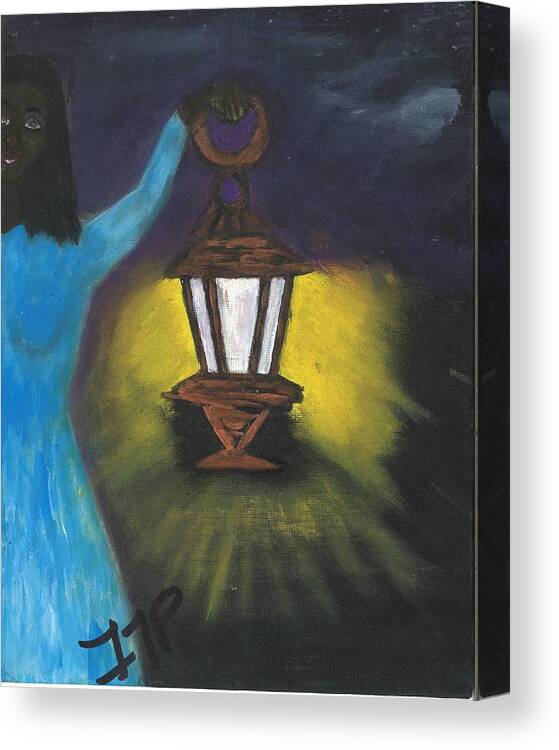 Guide Canvas Print featuring the painting She Lights The Way by Esoteric Gardens KN