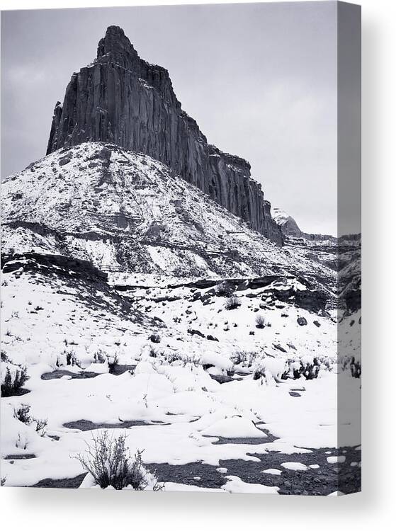 Utah Canvas Print featuring the photograph Ship in Snow-V by Tom Daniel
