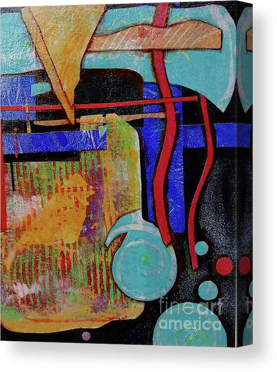 Bird Canvas Print featuring the mixed media Singing my Song by Ilona Halderman