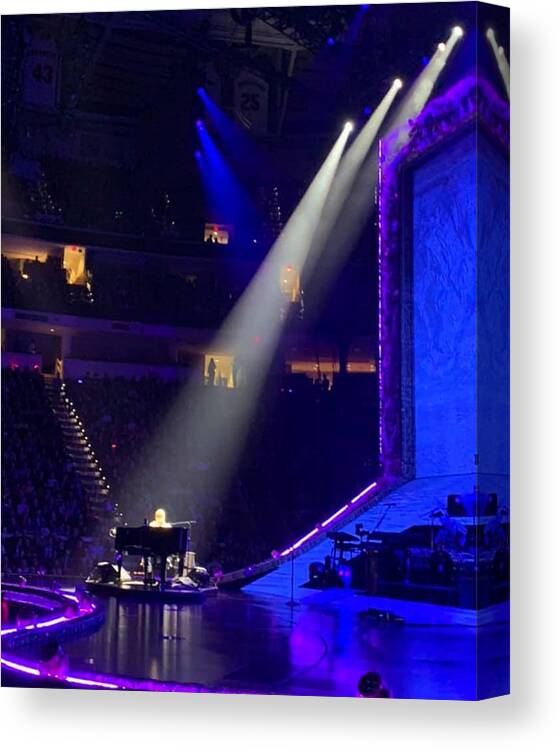 Elton Canvas Print featuring the photograph Sir Elton on Piano by Lee Darnell