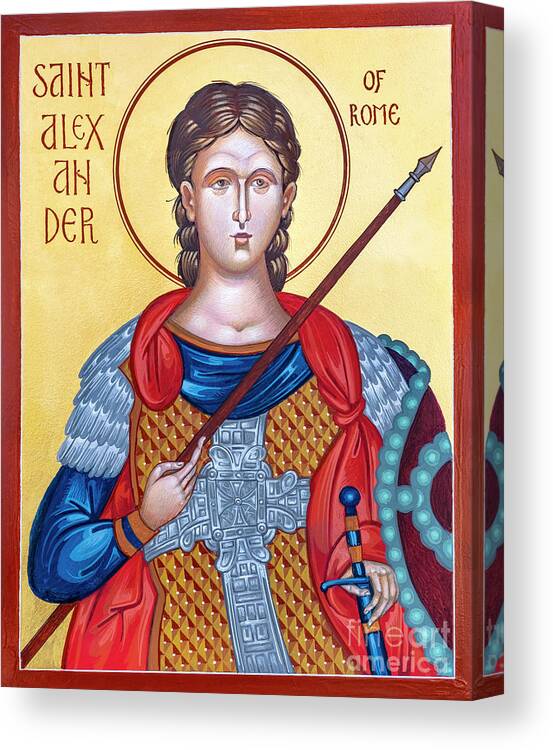 Saint Alexander Of Rome Canvas Print featuring the painting St. Alexander of Rome - RGANR by Robert Gerwing