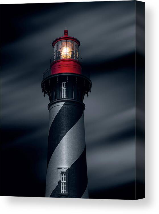 Lighthouse Canvas Print featuring the photograph St. Augustine Light #3 by Bryan Williams