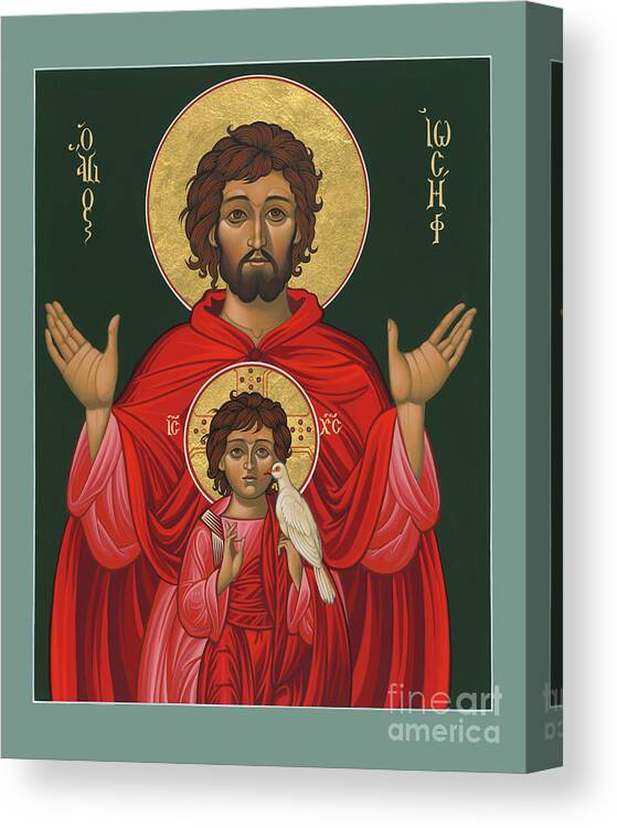 St. Joseph Shadow Of The Father Canvas Print featuring the painting St. Joseph Shadow of the Father 039 by William Hart McNichols