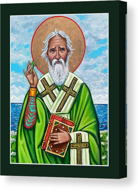 Iconography Canvas Print featuring the painting St. Patrick by Kelly Latimore