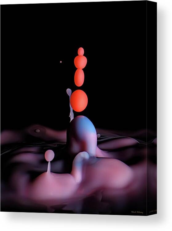 Water Drop Canvas Print featuring the photograph Stacking Up Nicely by Michael McKenney