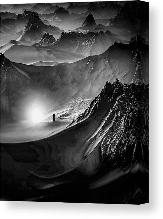 Fine Art Canvas Print featuring the photograph Stealing The Moon by Sofie Conte