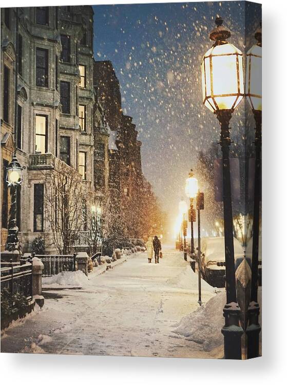  Canvas Print featuring the photograph Stepped out into a snow globe by Brian McWilliams