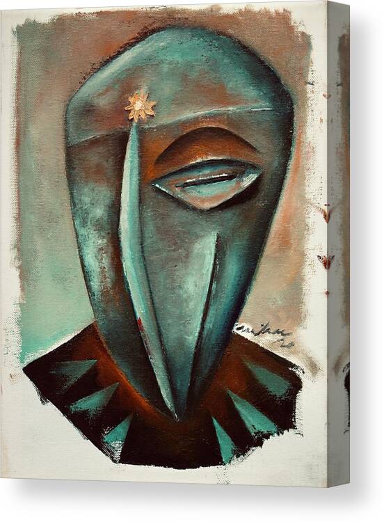 Sun Ra Canvas Print featuring the painting Sun Abaude / as to Sun Ra by Martel Chapman
