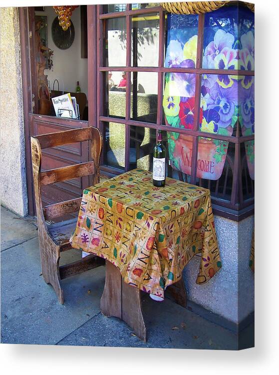 Table Canvas Print featuring the photograph Table for One by Jerry Griffin