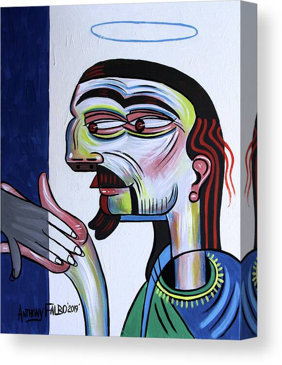 Cubism Canvas Print featuring the painting Take My Hand by Anthony Falbo