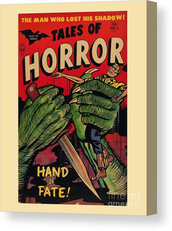 Tales Of Horror Canvas Print featuring the digital art Tales Of Horror Hand Of Fate by Madame Memento
