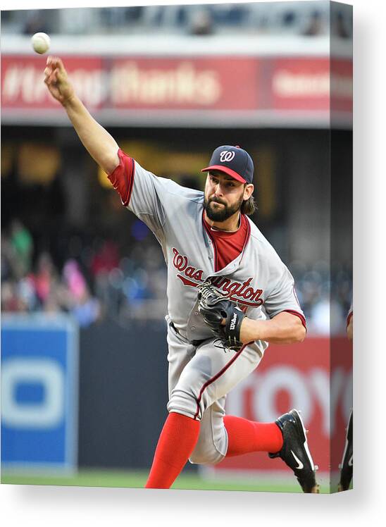 California Canvas Print featuring the photograph Tanner Roark by Denis Poroy