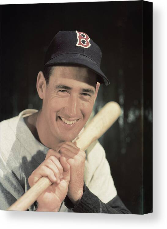  Canvas Print featuring the photograph Ted Williams The Kid by Paul Plaine