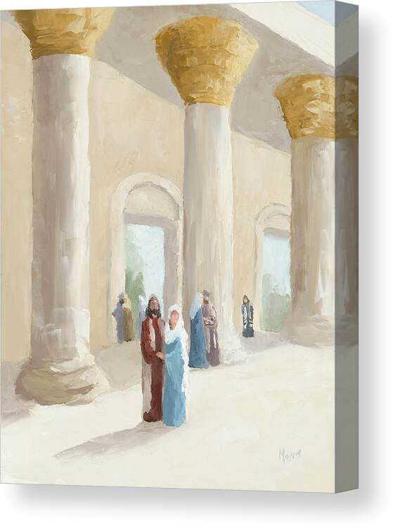 Advent Canvas Print featuring the painting Temple by Mike Moyers