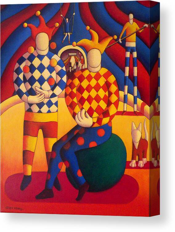 Circus Canvas Print featuring the painting The Circus by Alan Kenny
