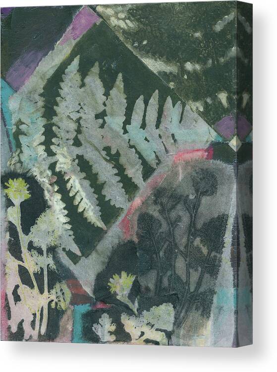 Nature Canvas Print featuring the mixed media The Darkness In Between by Jennifer Lommers