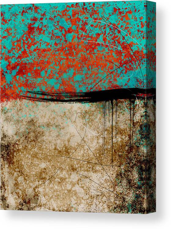 Abstract Canvas Print featuring the mixed media The Decay of Color by Shawn Conn