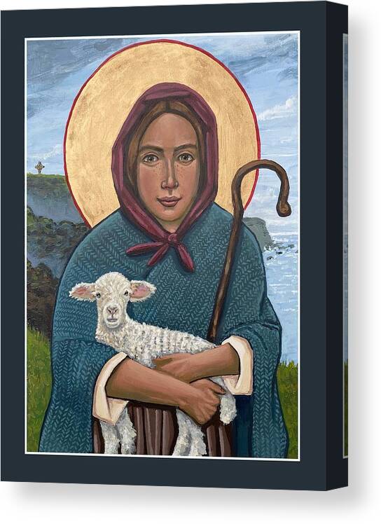 Woman Canvas Print featuring the painting The Good Shepherdess by Kelly Latimore