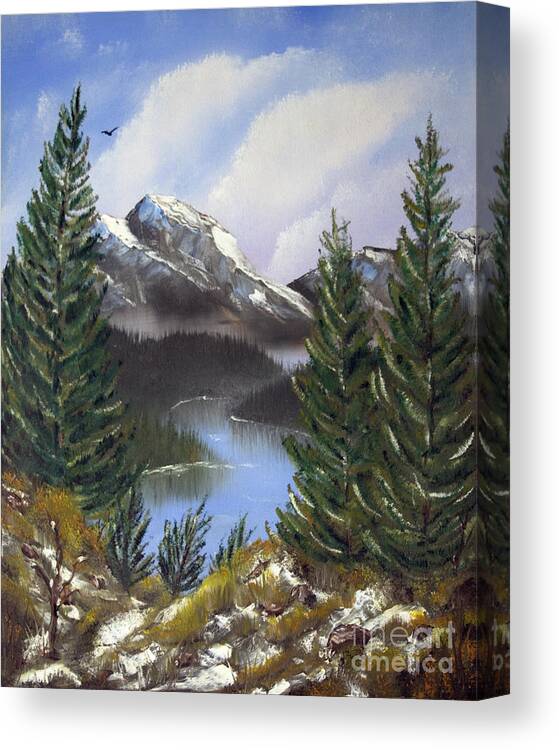 The High Country Canvas Print featuring the painting The High Country by Jimmie Bartlett