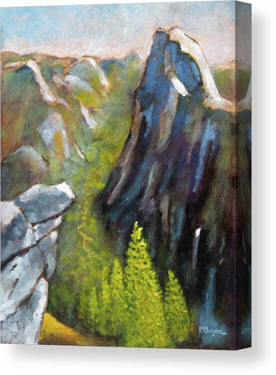 Yosemite Canvas Print featuring the painting The Other Half by Mike Bergen