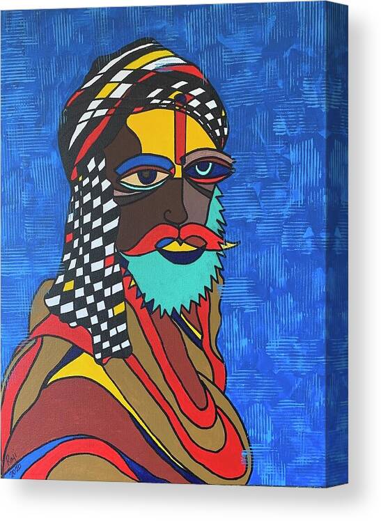 Cubism Canvas Print featuring the painting The Seer by Raji Musinipally