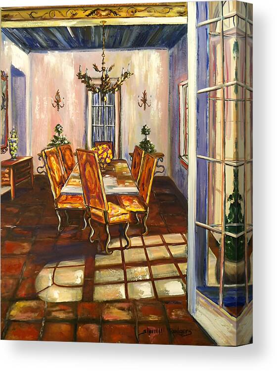 Original Painting Canvas Print featuring the painting The Sunroom by Sherrell Rodgers
