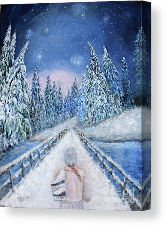Fantasy Canvas Print featuring the painting The Wonder of Winter by Lyric Lucas