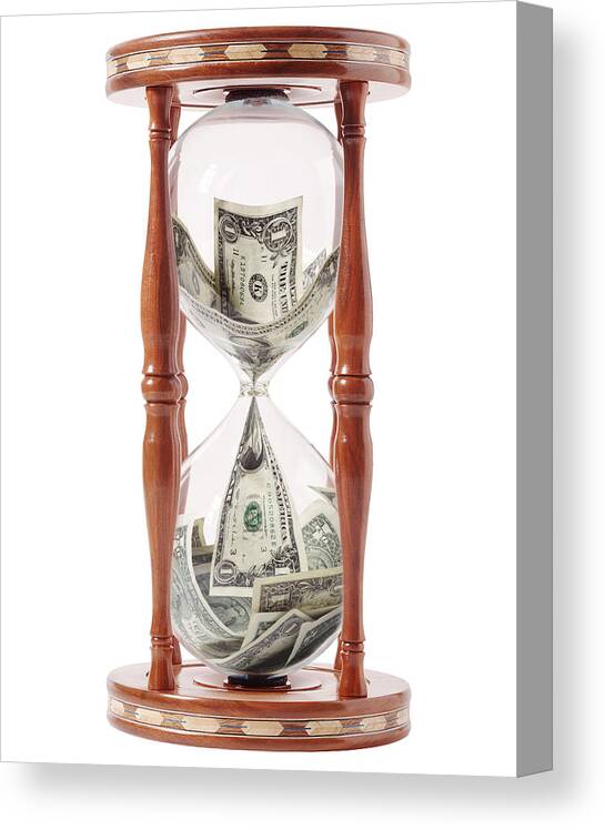 Instrument Of Time Canvas Print featuring the photograph Time is Money by Don Farrall